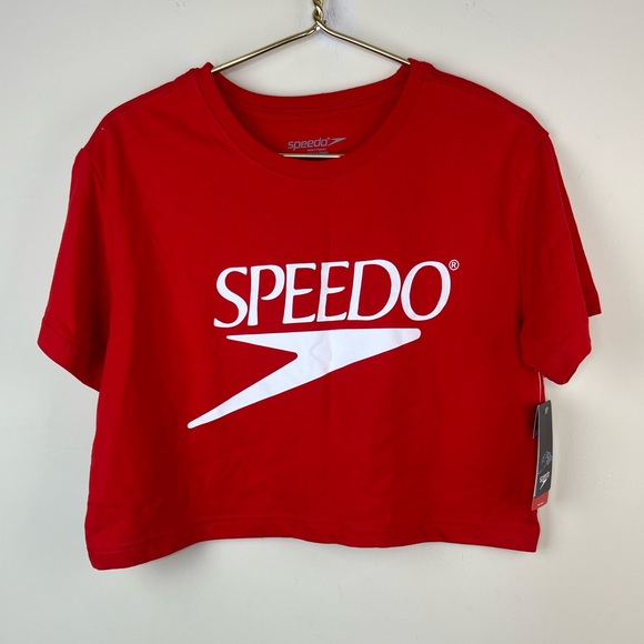 Speedo Tops - Speedo Red Short Sleeve Crop Top